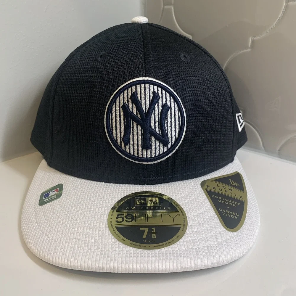 New Era New York Yankees Batting Practice Low Profile Navy 59FIFTY Hat Cap 7 3/8